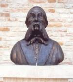 Il busto di Pellegrino Artusi donato alla città di Forlimpopoli dallo scultore Bunaza